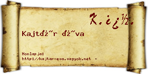 Kajtár Éva névjegykártya